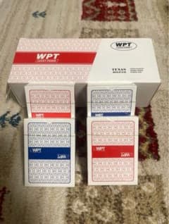 ポーカー大会専用WPT プラスチックトランプ 防水（赤2個・青2個