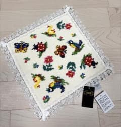 新品 フェイラー 近沢レース ハイジ コラボ ハンカチ ホワイト FEILER