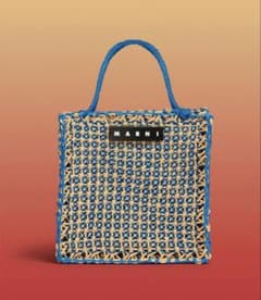 MARNI MARKET JURTA クロシェバッグ ラージ ライトブルー - メルカリ