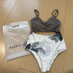 ALEXIA STAM ビキニセット グレー/ホワイト - メルカリ