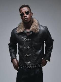 ANDER HUNK ファイヤーマンデザインファーライダースジャケット - メルカリ