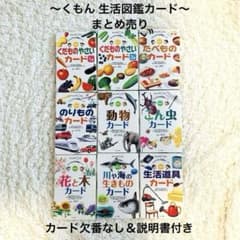 美品】【カード欠番なし＆説明書付き】くもんの生活図鑑カード まとめ