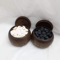 蛤碁石 那智黒 碁笥セット 30号相当 厚み約8mm 白180 黒181 - メルカリ