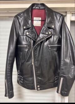 of the neige style ブルーレザー ダブルライダース 羊革 42 | Shop at