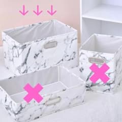 THREEPPY スリーピー 大理石柄 折り畳み収納カラーボックス 3個セット