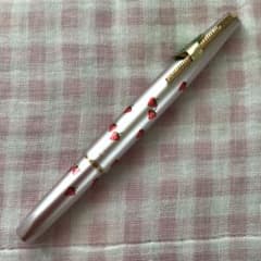 プラチナ 14K 14金 万年筆 ショート 細字 いちご 苺 緑 廃盤 - メルカリ