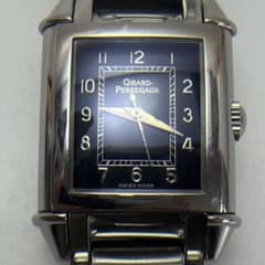 最終ジラールペルゴ ヴィンテージ1945レディース ブラック文字盤 手巻