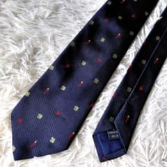 E.Marinella マリネッラ シルク 総柄ジャガード ネクタイ クローバー