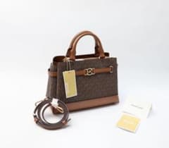 新品 マイケルコース REED ベルテッドバッグ MKシグネチャー ブラウン