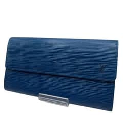 ルイ・ヴィトンエピ 長財布 ブルー ポルトモネ・クレディ M63565