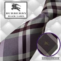 バーバリーブラックレーベル ネクタイ ノバチェック柄 ホース刺繍 春