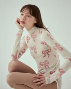 POPPY あさぎーにょ リボンシースルートップス - メルカリ