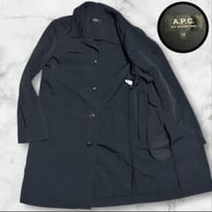 極美品】A.P.C. ナイロン ステンカラーコート ブラックXS - メルカリ