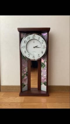 リズム時計 電波 ステンドグラス 片田久仁子 4MX406HG06 生産終了