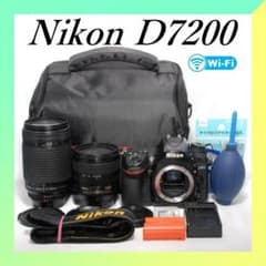 ✨Nikon D7200✨ダブルレンズ✨高速AF &高速連写✨一眼レフカメラ