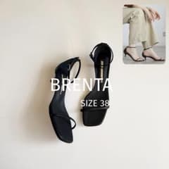 美品 【ブレンタBRENTA】別注 SQ/Tストラップサンダル 黒 38 - メルカリ