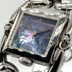 稼働】 グッチ 腕時計 116.3 腕時計 シニョーリア QZ 青シェル文字盤