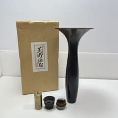 CH1744 若竹 池坊 花器 唐銅 剣山付き 銅花器 ラッパ型 華道 - メルカリ