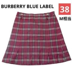 美品✨バーバリー ブルーレーベル メガチェック プリーツスカート 38 M