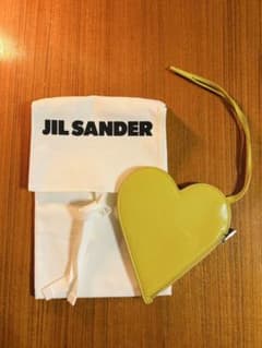 JIL SANDER ハート型ポーチ イエロー - メルカリ