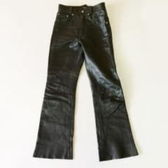 本革 DEVILS レザーパンツ W28 黒 バイカー 革パン 韓国製 - メルカリ