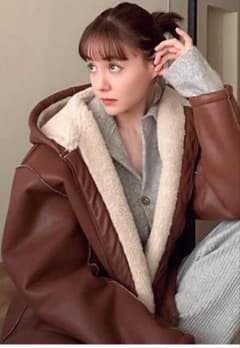 未使用品NKNIT Vegan Mouton Hooded Zip Jacket - メルカリ