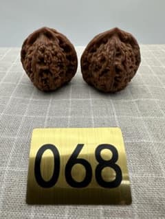 ☆天然☆ 伝統的な文玩核桃（ぶんがんくるみ）の逸品、官帽型の手球