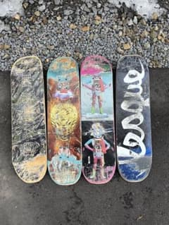 スケートボード廃デッキ4枚セット - メルカリ