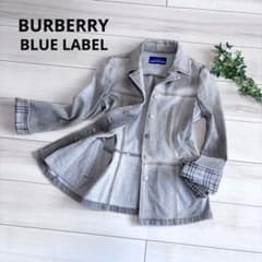 美品 バーバリーブルーレーベル デニムジャケット ノバチェック柄