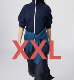 ユニクロC ミラノリブフルジップカーディガン ネイビー XXL - メルカリ