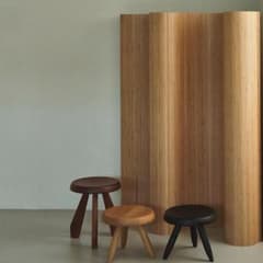 Artek風 ウッドカーブ パーテーション 波板 スクリーン 180×250cm