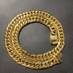 舐達麻着用 18k gp 6面 喜平 ダブル ネックレス ゴールド アバランチ