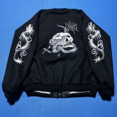 新品 ゴールド ウール スカジャン 蛇髑髏 XLサイズ - メルカリ