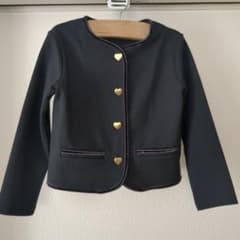 と*ん様 zara Kids ハート ボタン ジャケット フォーマル ネイビー