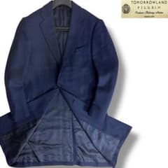 J5033美品トゥモローランドピルグリムカシミヤ混グレンプレイド