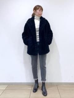 美品】セオリーリュクス テディベアコート ボア theory luxe 黒 - メルカリ