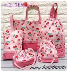 入園入学セット 5点 いちご柄 - メルカリ