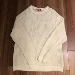 SUPREME シュプリーム ニット セーター 刺繍 ボックスロゴ 白Lサイズ