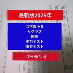2025年版】浜学園小6 Vクラス国語 実力テスト 復習テストNo1〜39