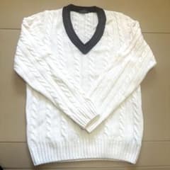 ザノーネ メンズ チルデンニット ケーブルニット サイズ48 Lサイズ相当