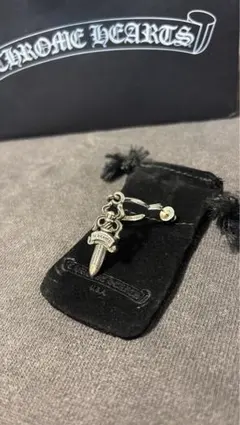 クロムハーツ タイニー スクロール フープ ピアス 925 インボイス無