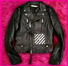 2026年最新】OFF-WHITE レザージャケット・ライダースの人気アイテム