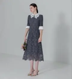 2026年最新】leja 花柄レースカラースパンコール刺繍aラインフレ