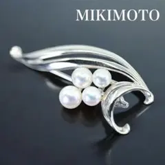 MIKIMOTO ミキモト パールブローチ ピンクホワイト 愛子さま リボン
