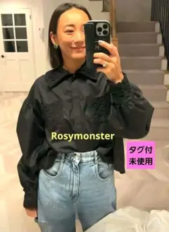 rosymonster メローフリルチェックシャツ ブラウン - メルカリ