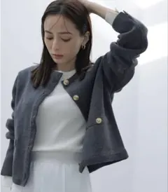 2026年最新】anuans ツイードノーカラージャケットの人気アイテム