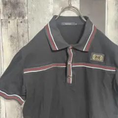 希少色 / Lサイズ GUCCI グッチ ロゴ刺繍 ポロシャツ レッド イタリア