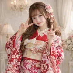 2026年最新】振袖 フルセット 赤の人気アイテム - メルカリ