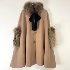 2026年最新】LANVIN en Bleu カラー：ベージュ系 ポンチョ・ケープ