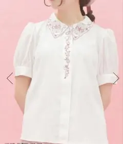 axes femme ビスチェ フリルブラウス レース 編み上げリボン リズリサ